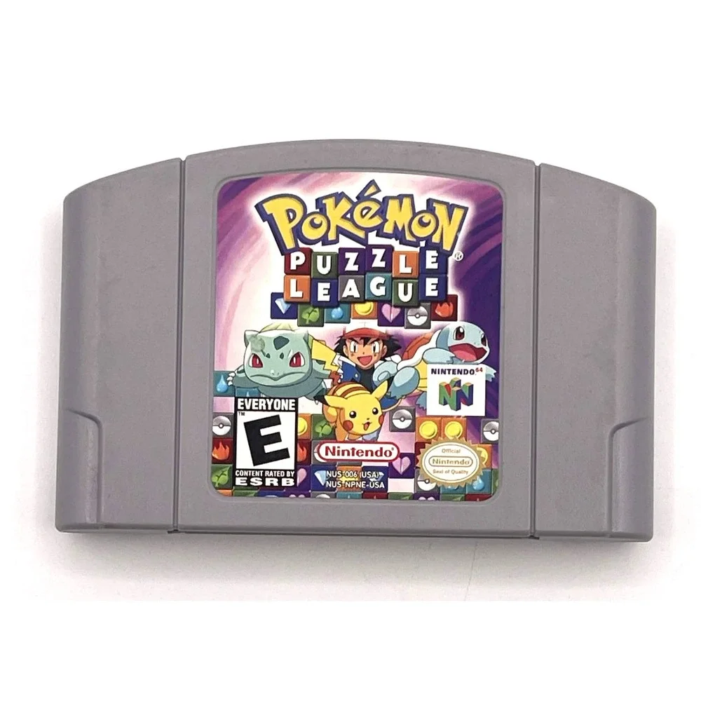 Nintendo 64 N64 Pokemon Puzzle League Video Game *Authentic/Cleaned/Tested*